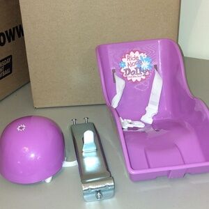 Ride Along Dolly Purple | Doll Bike Seat